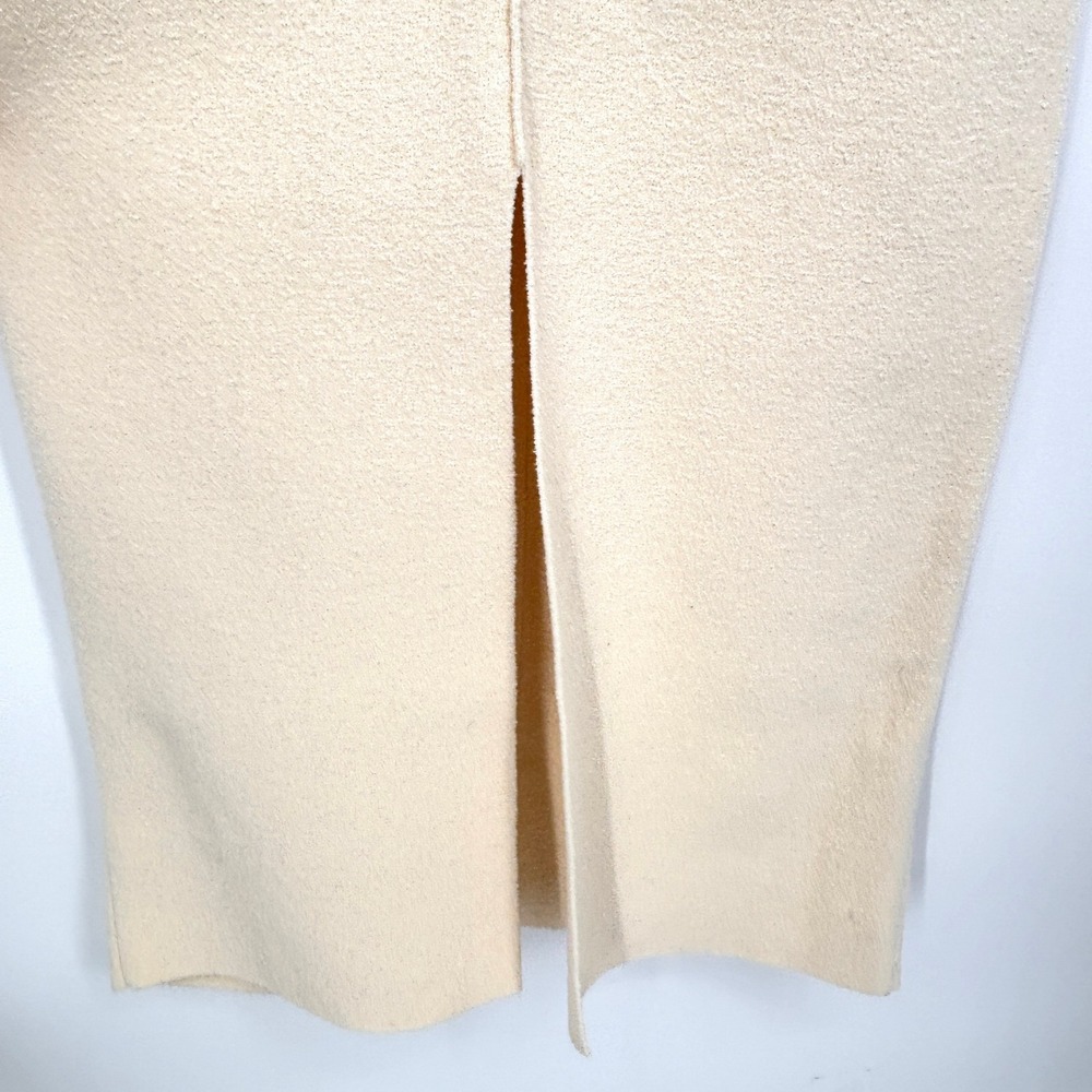 Dissh Owen Cream Crepe Knit Strapless Column Dress Split Hem Bodycon XS - Picture 7 of 15